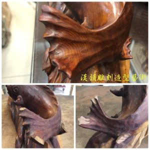 客製化手工雕刻-魚尾整修